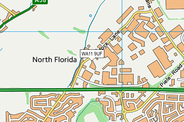 WA11 9UF map - OS VectorMap District (Ordnance Survey)