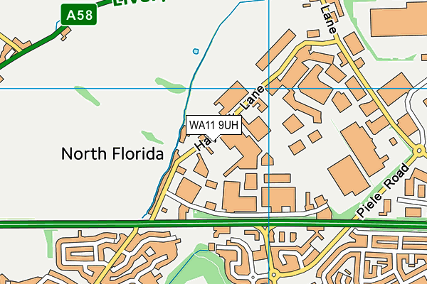 WA11 9UH map - OS VectorMap District (Ordnance Survey)
