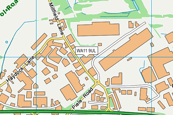 WA11 9UL map - OS VectorMap District (Ordnance Survey)