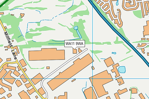 WA11 9WA map - OS VectorMap District (Ordnance Survey)