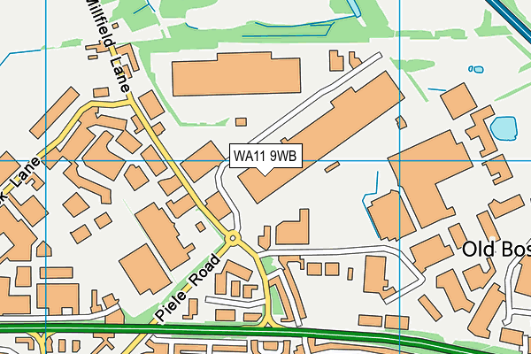 WA11 9WB map - OS VectorMap District (Ordnance Survey)