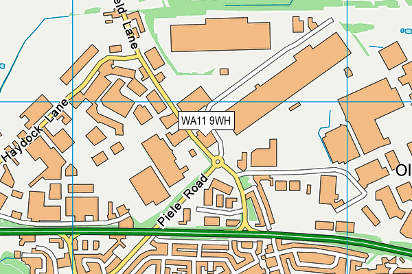 WA11 9WH map - OS VectorMap District (Ordnance Survey)