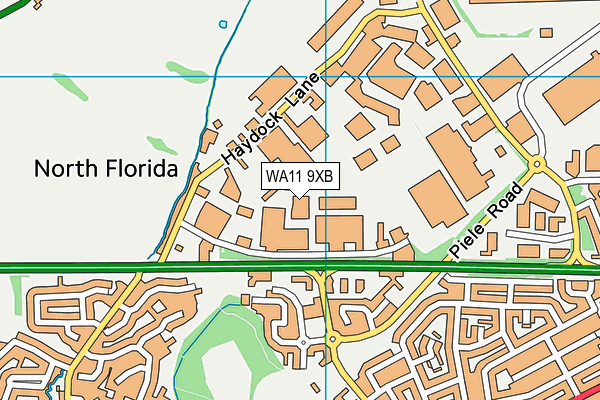 WA11 9XB map - OS VectorMap District (Ordnance Survey)