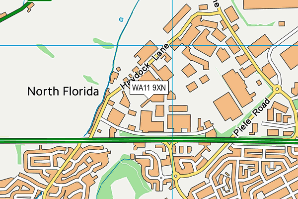 WA11 9XN map - OS VectorMap District (Ordnance Survey)