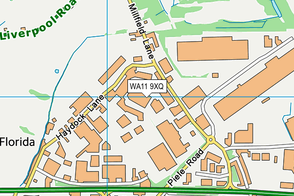 WA11 9XQ map - OS VectorMap District (Ordnance Survey)