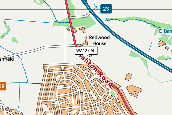 WA12 0AL map - OS VectorMap District (Ordnance Survey)