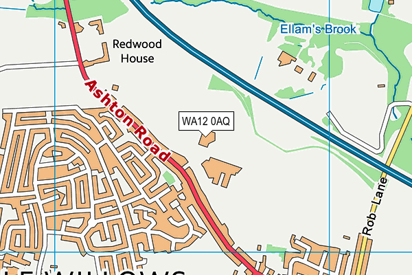 Newton-le-willows Community High School (Closed) map (WA12 0AQ) - OS VectorMap District (Ordnance Survey)