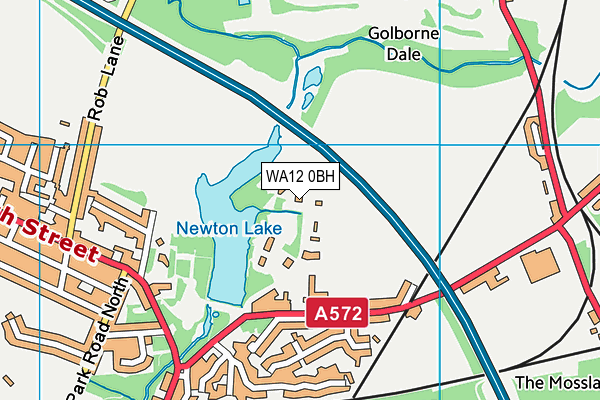 WA12 0BH map - OS VectorMap District (Ordnance Survey)