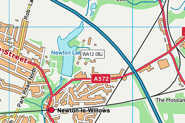 WA12 0BJ map - OS VectorMap District (Ordnance Survey)