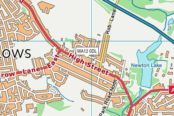 WA12 0DL map - OS VectorMap District (Ordnance Survey)