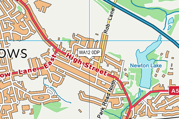WA12 0DP map - OS VectorMap District (Ordnance Survey)