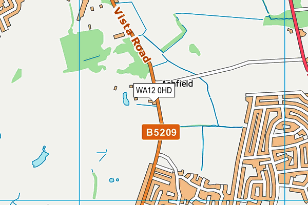 WA12 0HD map - OS VectorMap District (Ordnance Survey)