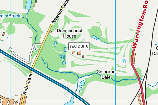 Haydock Park Golf Club map (WA12 0HX) - OS VectorMap District (Ordnance Survey)