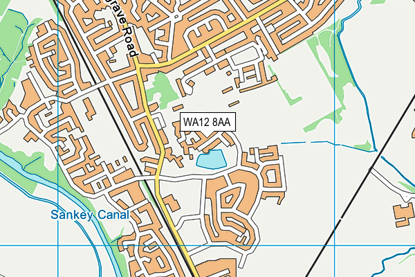 WA12 8AA map - OS VectorMap District (Ordnance Survey)