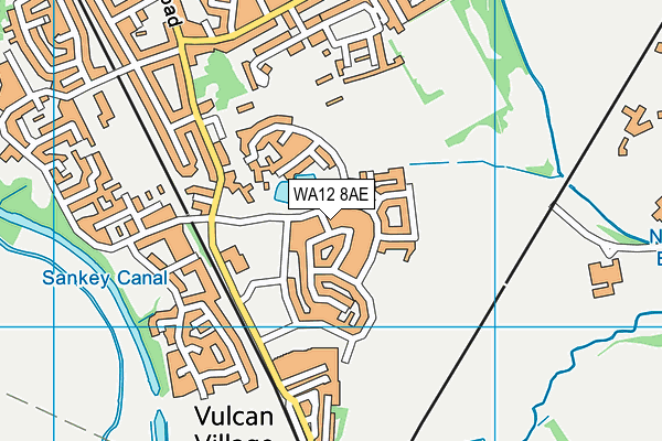 WA12 8AE map - OS VectorMap District (Ordnance Survey)