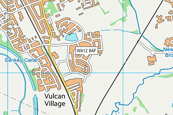 WA12 8AF map - OS VectorMap District (Ordnance Survey)