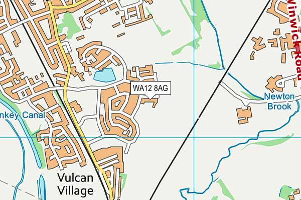 WA12 8AG map - OS VectorMap District (Ordnance Survey)