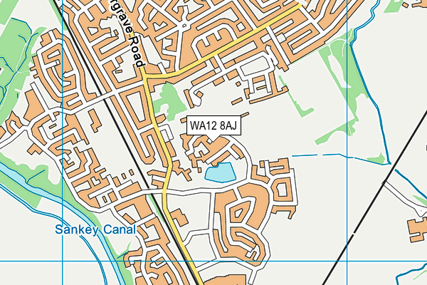 WA12 8AJ map - OS VectorMap District (Ordnance Survey)