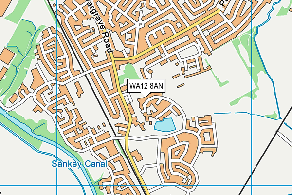 WA12 8AN map - OS VectorMap District (Ordnance Survey)