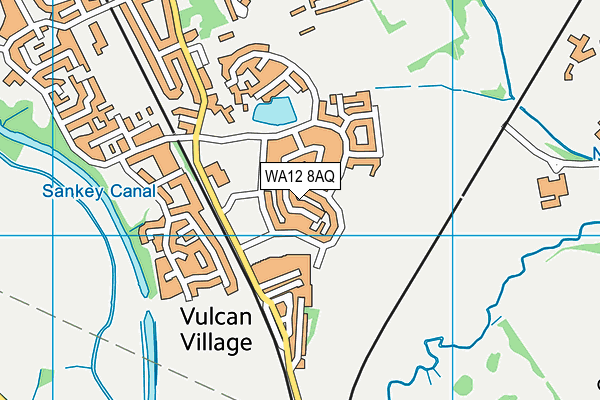WA12 8AQ map - OS VectorMap District (Ordnance Survey)
