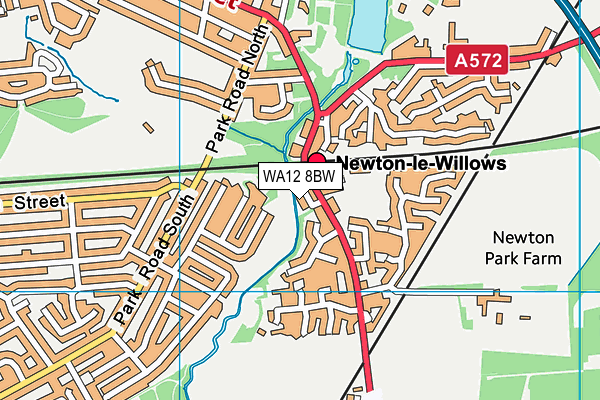 WA12 8BW map - OS VectorMap District (Ordnance Survey)