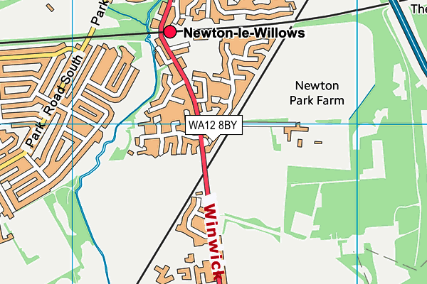 WA12 8BY map - OS VectorMap District (Ordnance Survey)