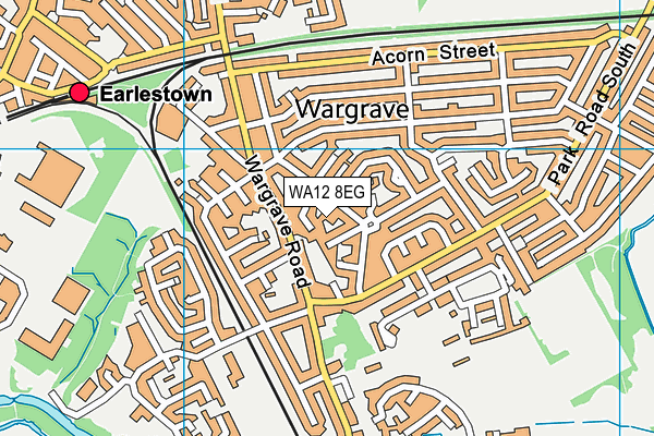 WA12 8EG map - OS VectorMap District (Ordnance Survey)