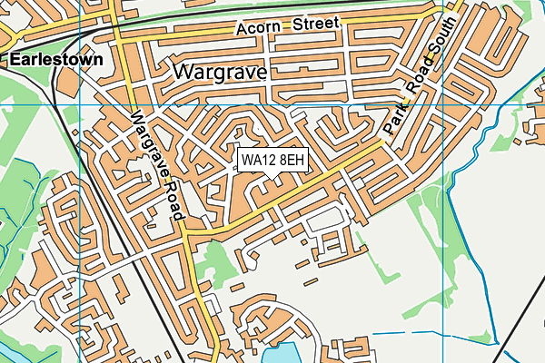 WA12 8EH map - OS VectorMap District (Ordnance Survey)