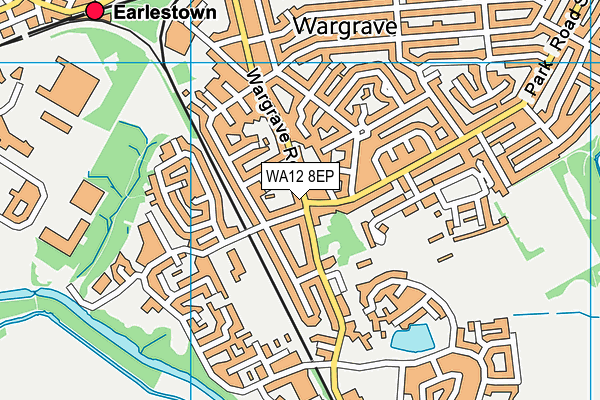 WA12 8EP map - OS VectorMap District (Ordnance Survey)