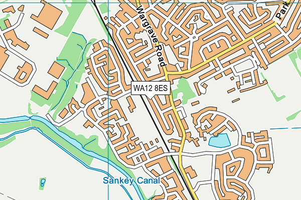 WA12 8ES map - OS VectorMap District (Ordnance Survey)