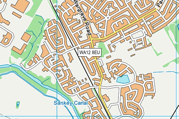 WA12 8EU map - OS VectorMap District (Ordnance Survey)