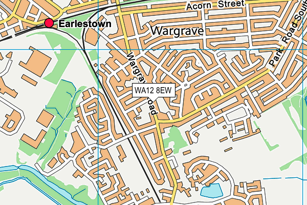 WA12 8EW map - OS VectorMap District (Ordnance Survey)