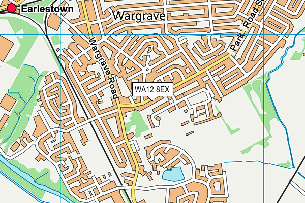 WA12 8EX map - OS VectorMap District (Ordnance Survey)