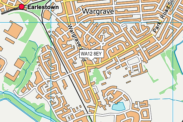 WA12 8EY map - OS VectorMap District (Ordnance Survey)