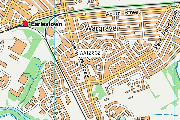 WA12 8GZ map - OS VectorMap District (Ordnance Survey)