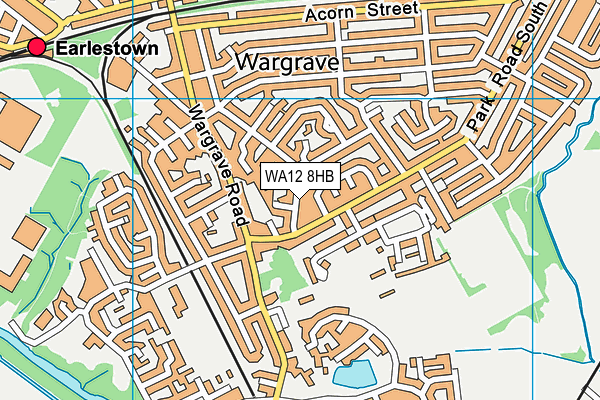 WA12 8HB map - OS VectorMap District (Ordnance Survey)