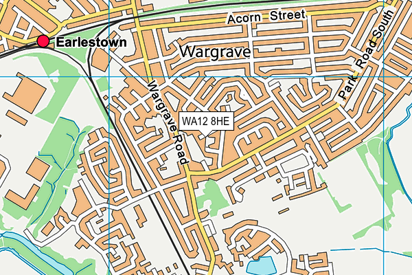 WA12 8HE map - OS VectorMap District (Ordnance Survey)