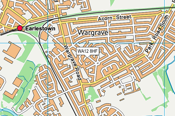 WA12 8HF map - OS VectorMap District (Ordnance Survey)