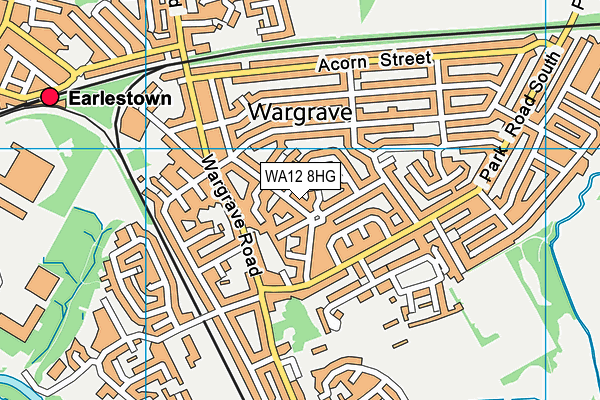 WA12 8HG map - OS VectorMap District (Ordnance Survey)