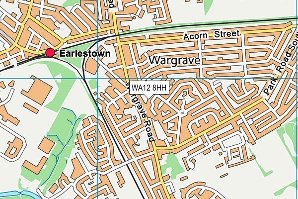 WA12 8HH map - OS VectorMap District (Ordnance Survey)