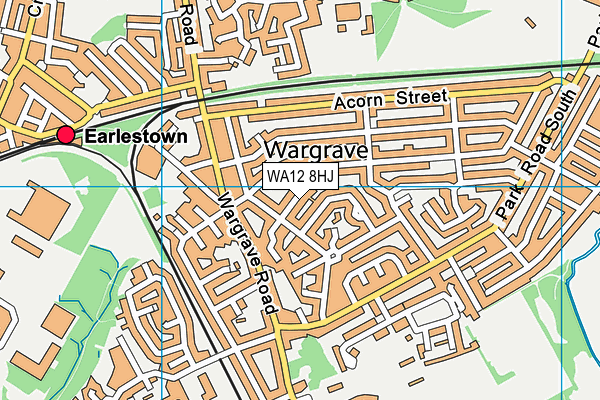 WA12 8HJ map - OS VectorMap District (Ordnance Survey)