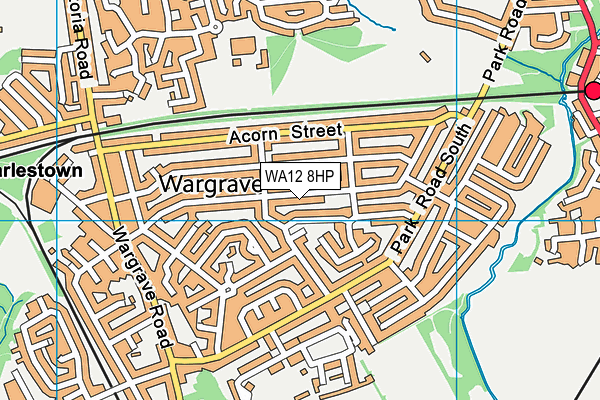 WA12 8HP map - OS VectorMap District (Ordnance Survey)