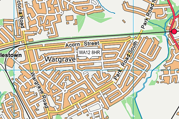 WA12 8HR map - OS VectorMap District (Ordnance Survey)