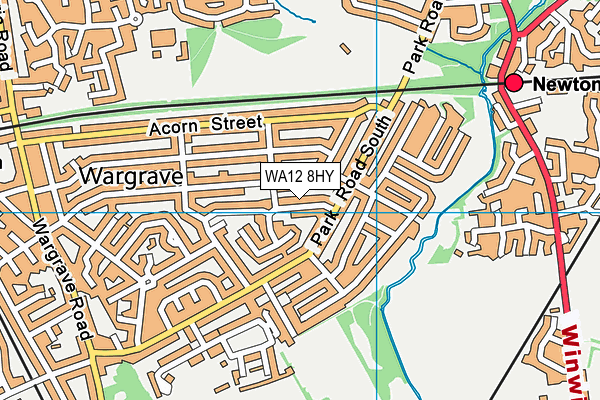 WA12 8HY map - OS VectorMap District (Ordnance Survey)