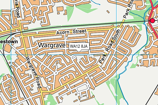 WA12 8JA map - OS VectorMap District (Ordnance Survey)