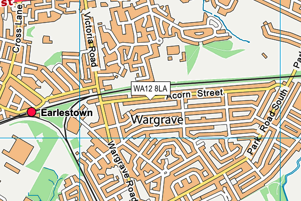 WA12 8LA map - OS VectorMap District (Ordnance Survey)