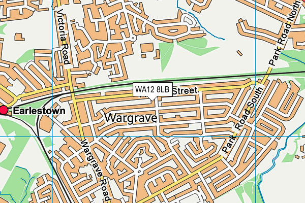 WA12 8LB map - OS VectorMap District (Ordnance Survey)
