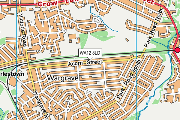 WA12 8LD map - OS VectorMap District (Ordnance Survey)