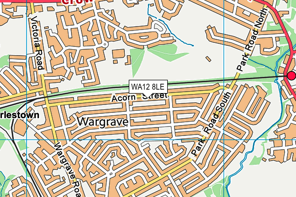 WA12 8LE map - OS VectorMap District (Ordnance Survey)