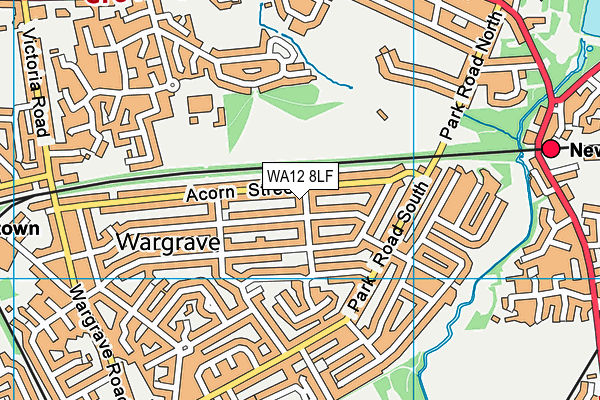 WA12 8LF map - OS VectorMap District (Ordnance Survey)